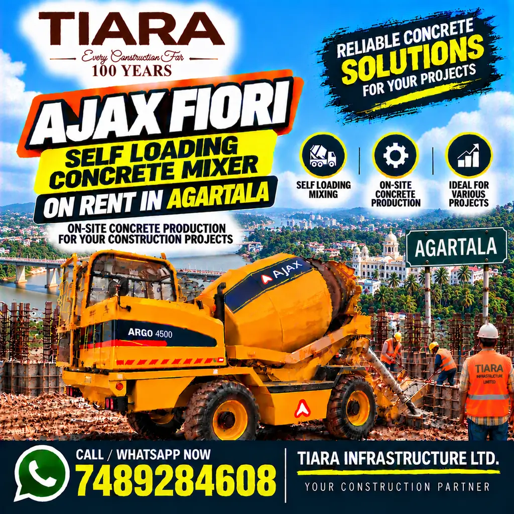 Self Loading Concrete Mixer for rental enquiries in Agartala