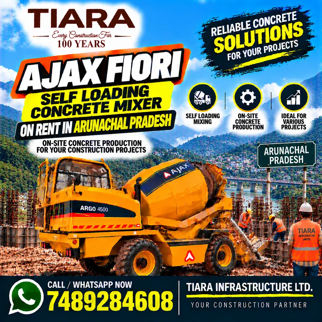 Self Loading Concrete Mixer for rental enquiries in Arunachal Pradesh