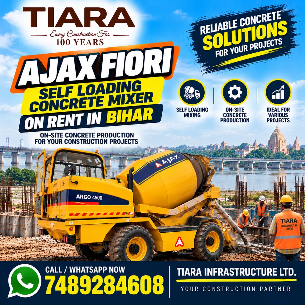Self Loading Concrete Mixer for rental enquiries in Bihar