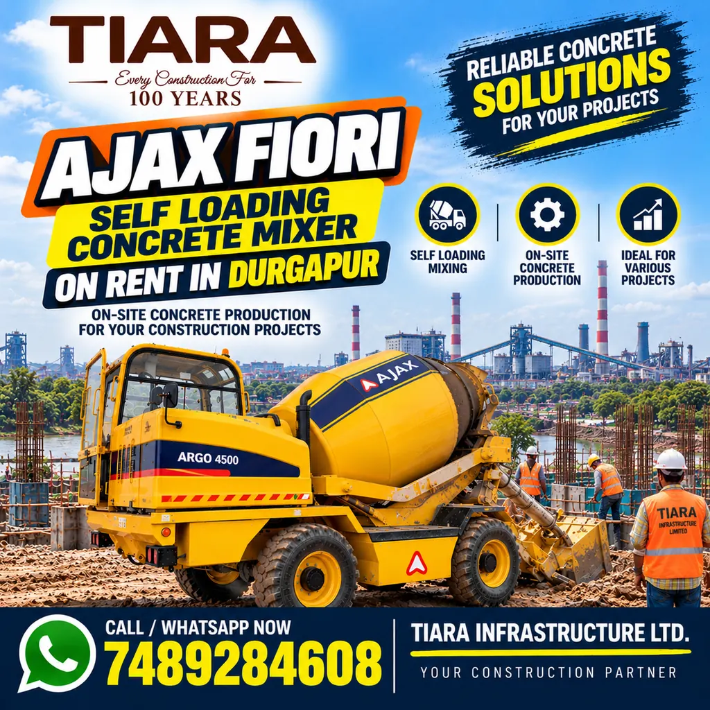 Self Loading Concrete Mixer for rental enquiries in Durgapur
