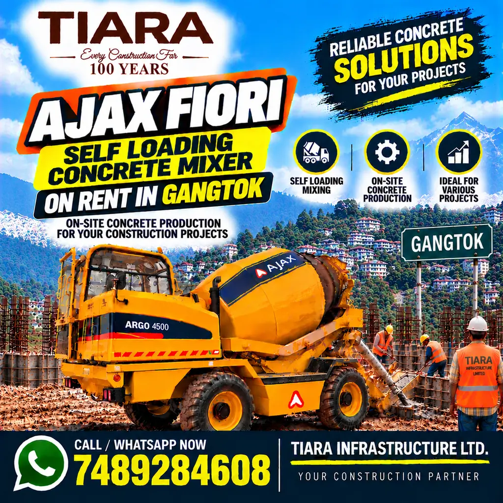 Self Loading Concrete Mixer for rental enquiries in Gangtok