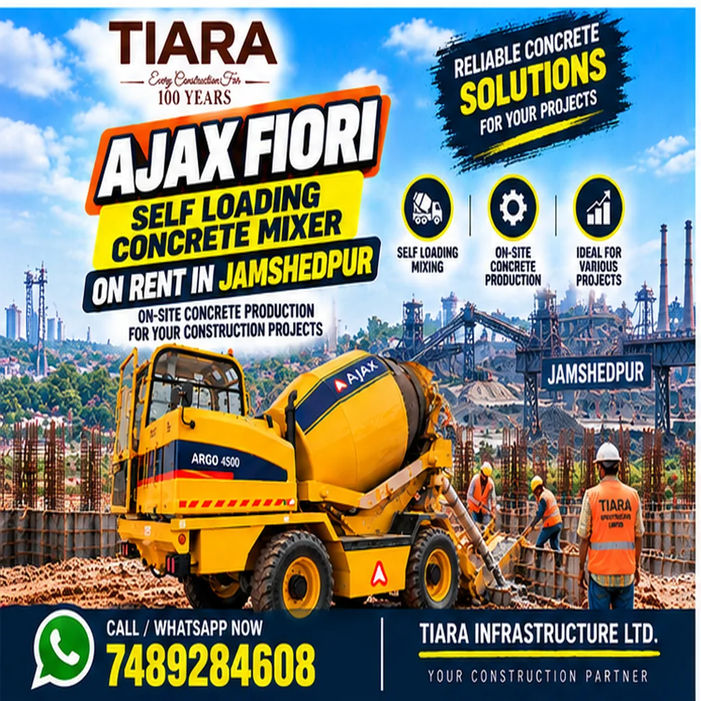 Self Loading Concrete Mixer for rental enquiries in Jamshedpur