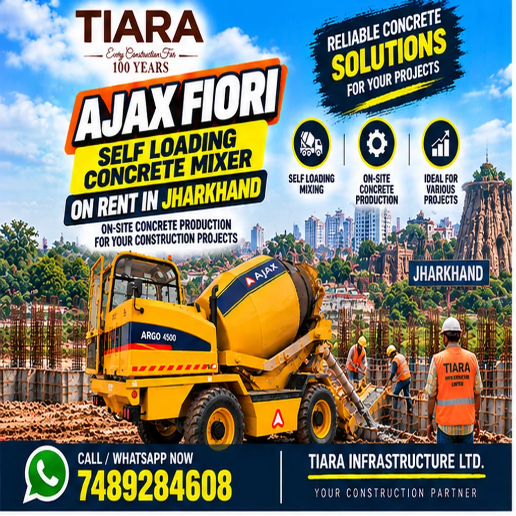Self Loading Concrete Mixer for rental enquiries in Jharkhand