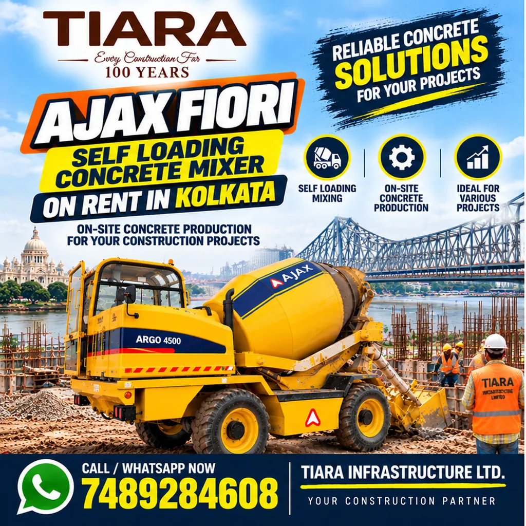 Self Loading Concrete Mixer for rental enquiries in Kolkata