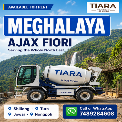Ajax Fiori on rent in Meghalaya and self loading concrete mixer rental