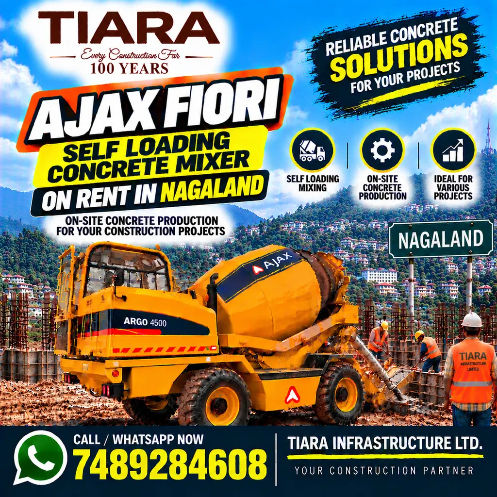 Self Loading Concrete Mixer for rental enquiries in Nagaland