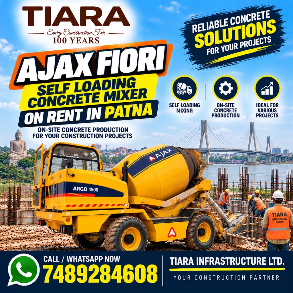 Self Loading Concrete Mixer for rental enquiries in Patna