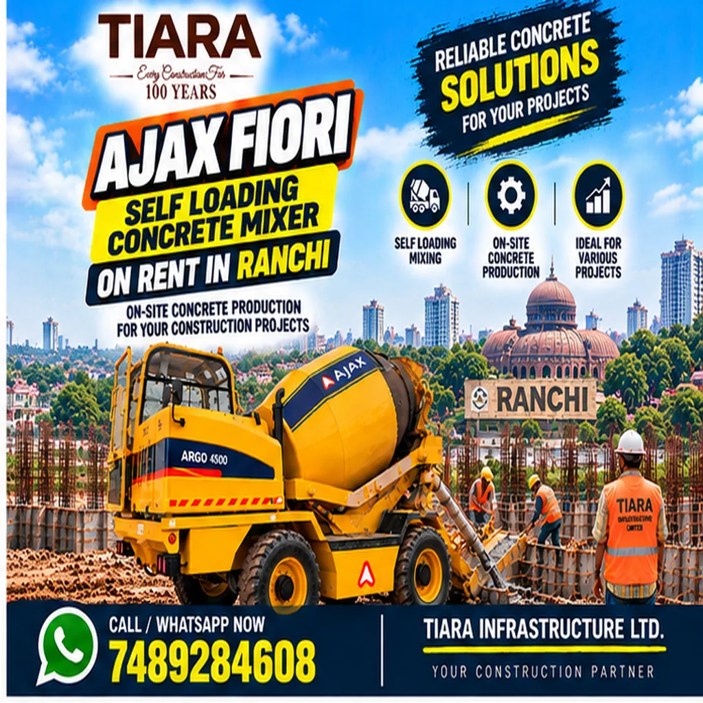 Self Loading Concrete Mixer for rental enquiries in Ranchi