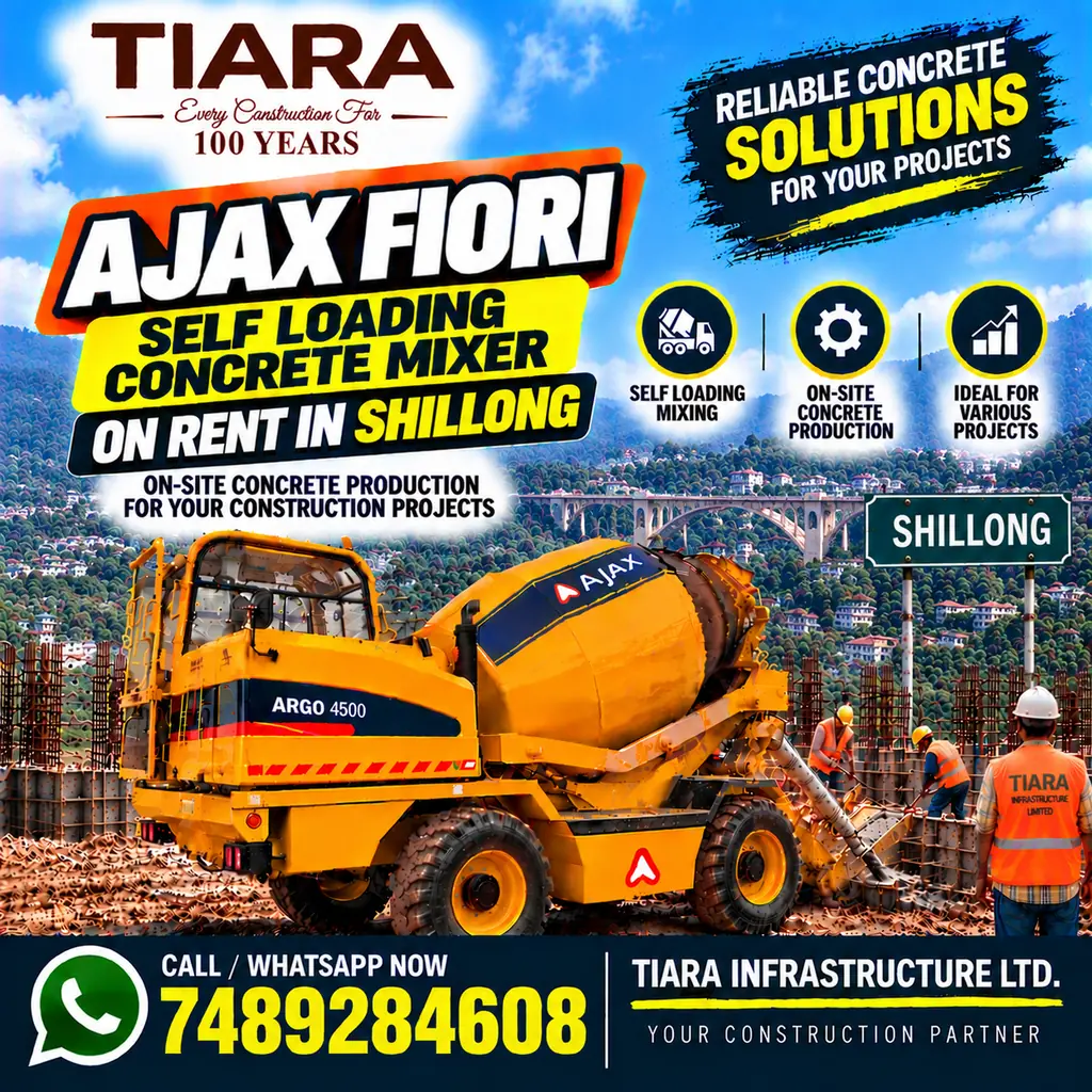 Self Loading Concrete Mixer for rental enquiries in Shillong