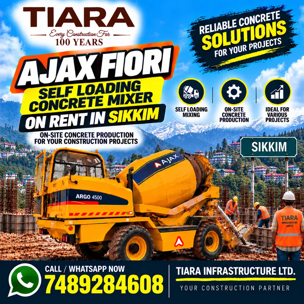 Self Loading Concrete Mixer for rental enquiries in Sikkim