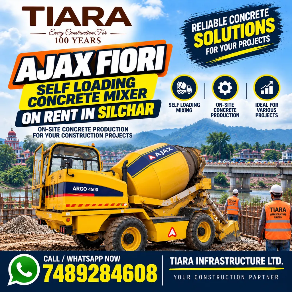 Self Loading Concrete Mixer for rental enquiries in Silchar