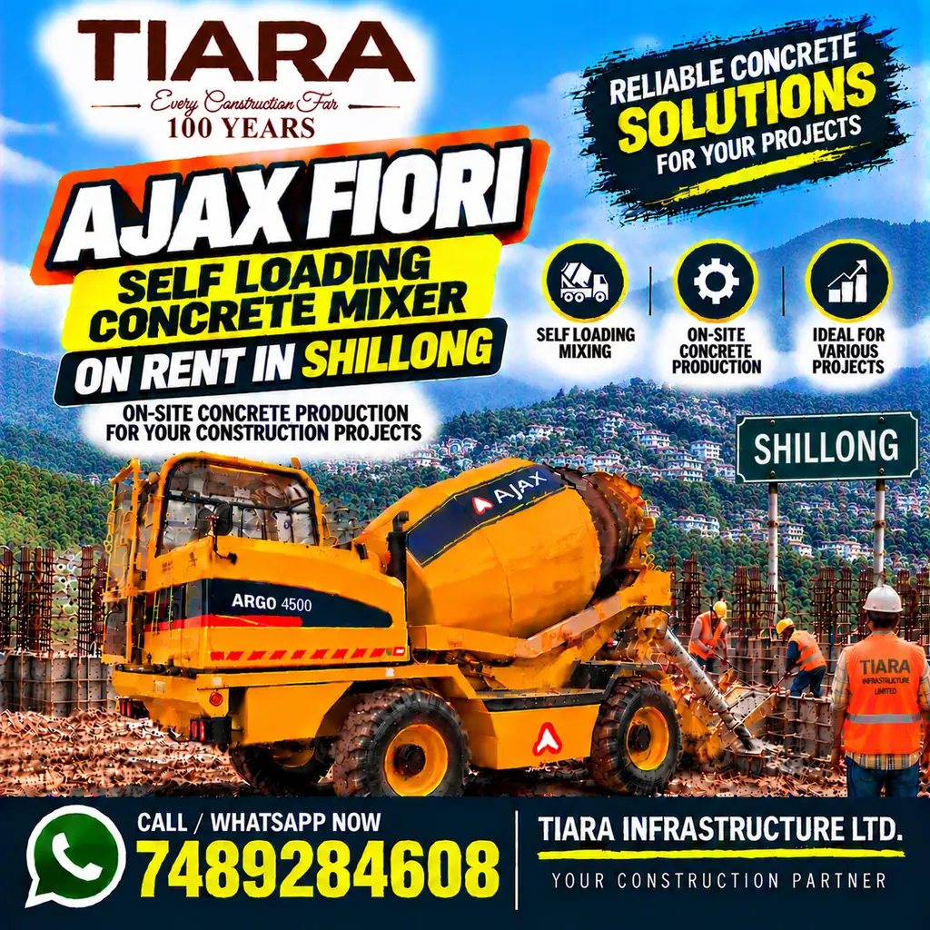 Self Loading Concrete Mixer for rental enquiries in Tripura
