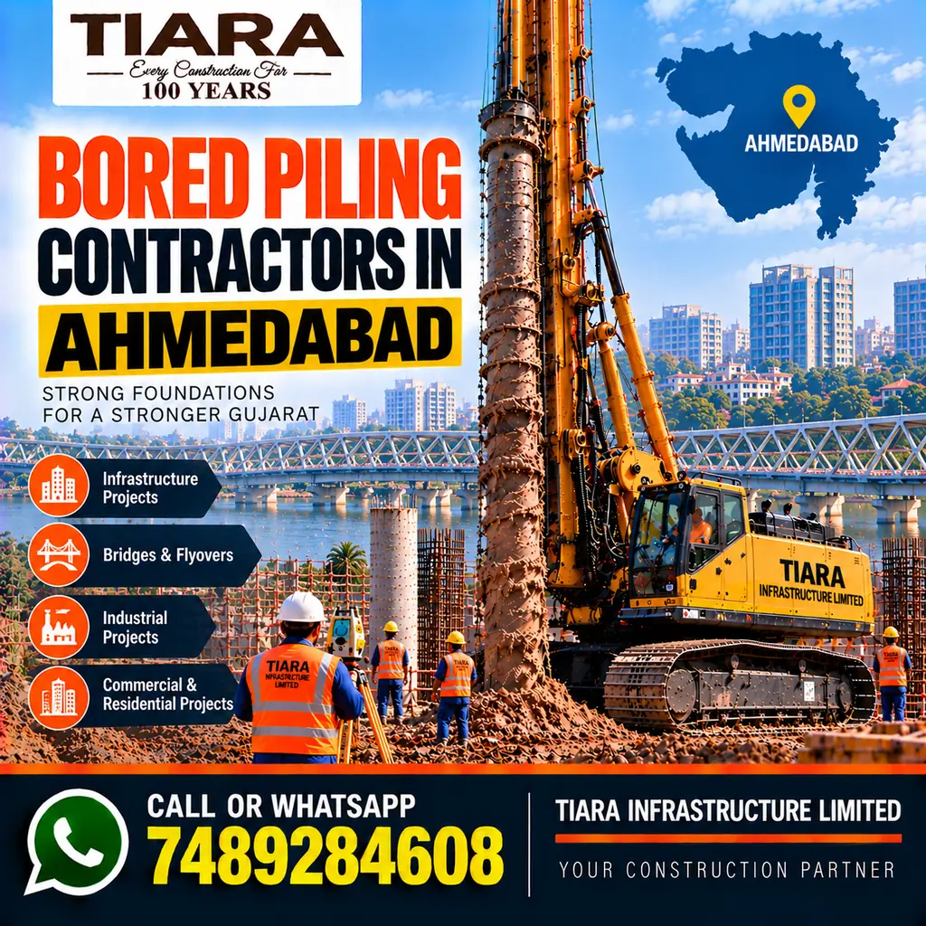 Bored Piling Contractors in Ahmedabad — hydraulic bored piling and RCC pile foundations