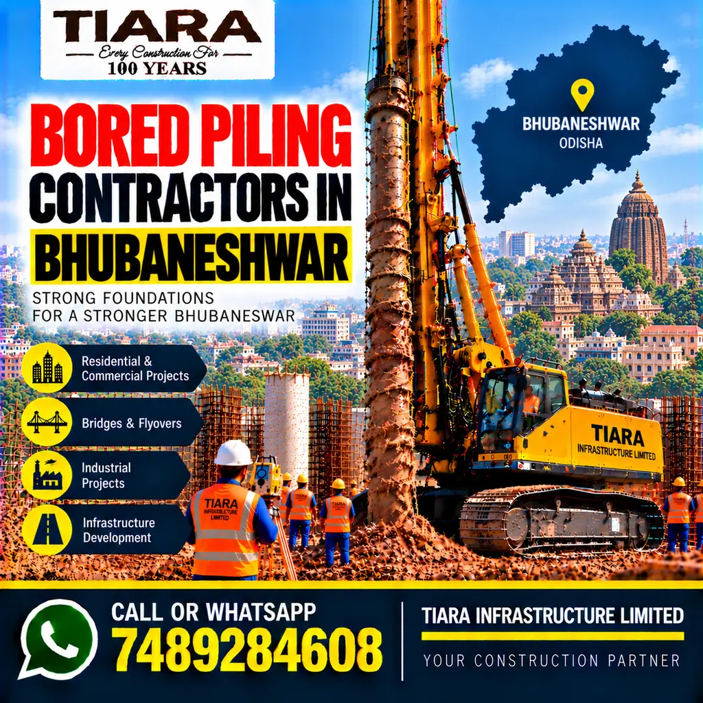 Bored Piling Contractors in Bhubaneswar — hydraulic bored piling and RCC pile foundations