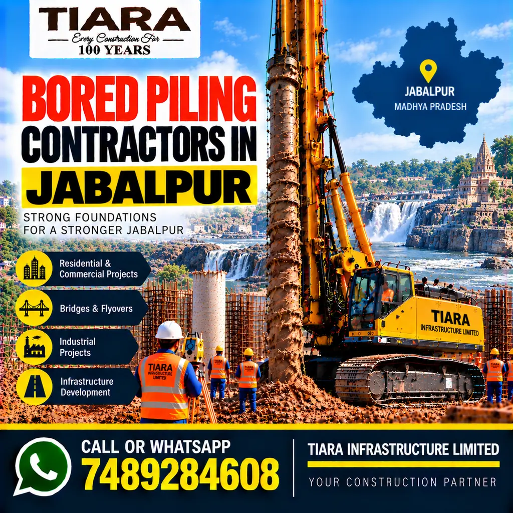 Bored Piling Contractors in Jabalpur — hydraulic bored piling and RCC pile foundations