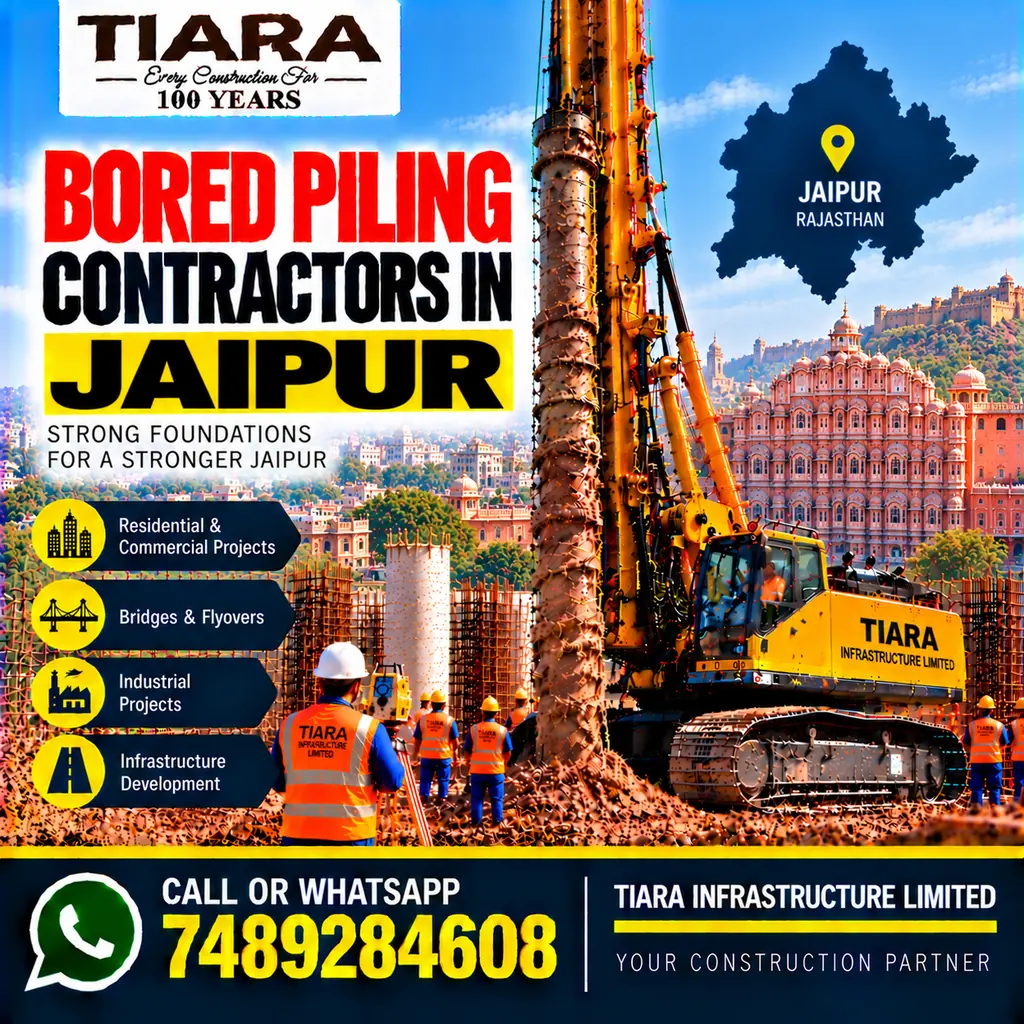 Bored Piling Contractors in Jaipur — hydraulic bored piling and RCC pile foundations