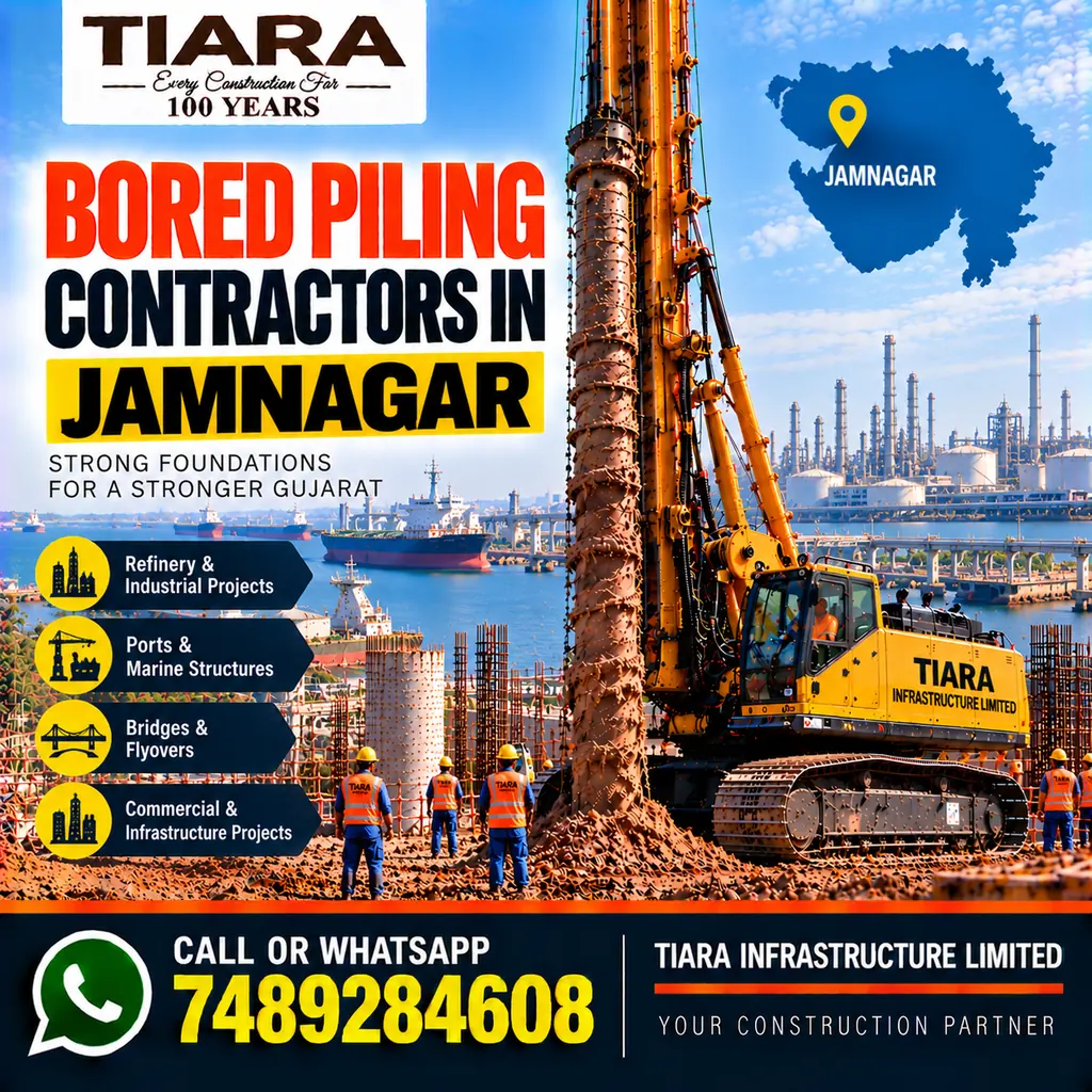 Bored Piling Contractors in Jamnagar — hydraulic bored piling and RCC pile foundations