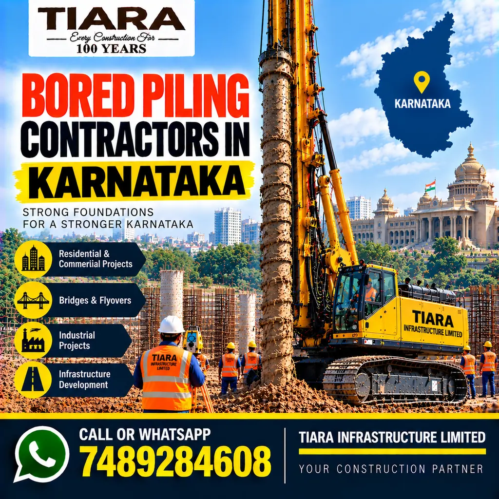 Bored Piling Contractors in Karnataka — hydraulic bored piling and RCC pile foundations