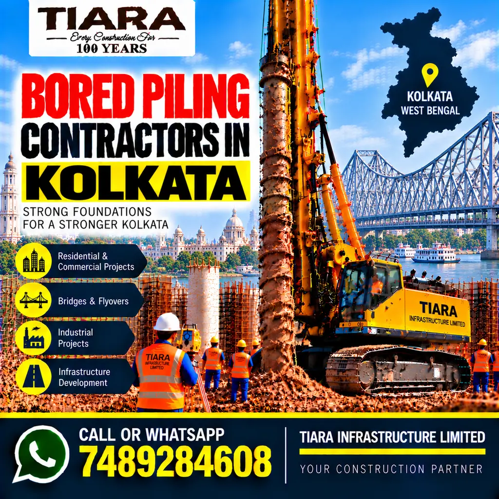 Bored Piling Contractors in Kolkata — hydraulic bored piling and RCC pile foundations