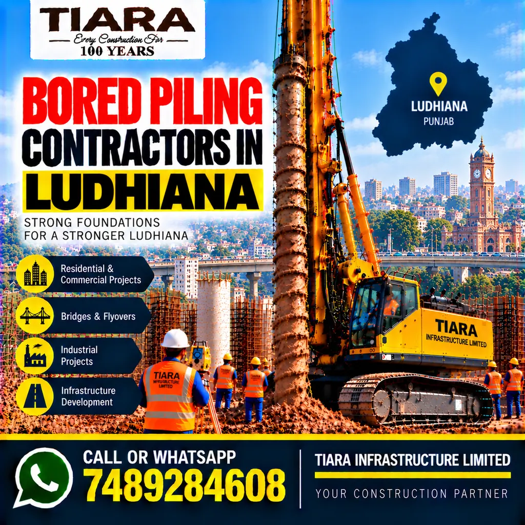 Bored Piling Contractors in Ludhiana — hydraulic bored piling and RCC pile foundations