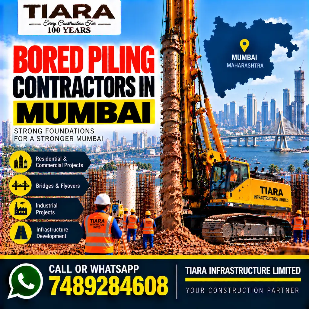 Bored Piling Contractors in Mumbai — hydraulic bored piling and RCC pile foundations