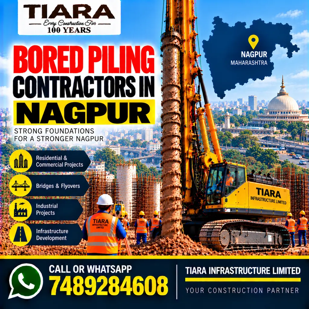 Bored Piling Contractors in Nagpur — hydraulic bored piling and RCC pile foundations