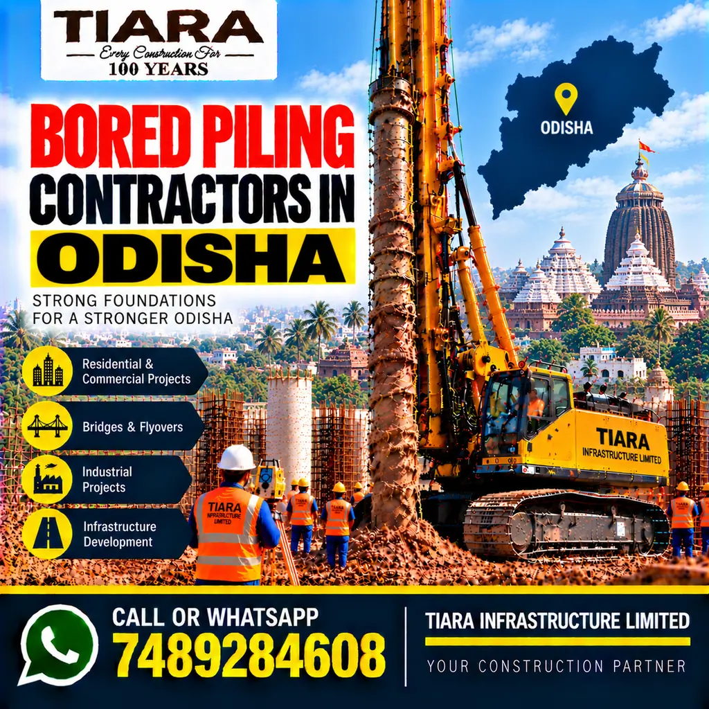 Bored Piling Contractors in Odisha — hydraulic bored piling and RCC pile foundations