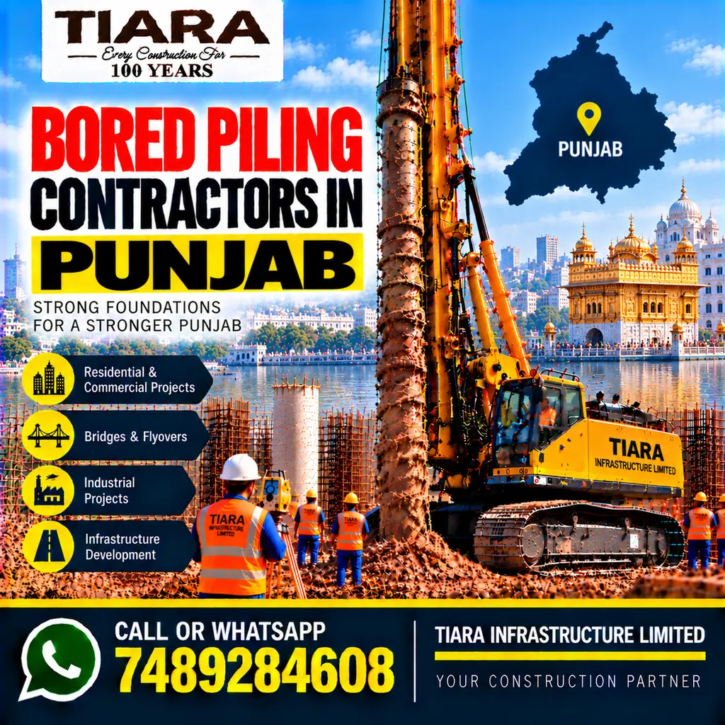 Bored Piling Contractors in Punjab — hydraulic bored piling and RCC pile foundations