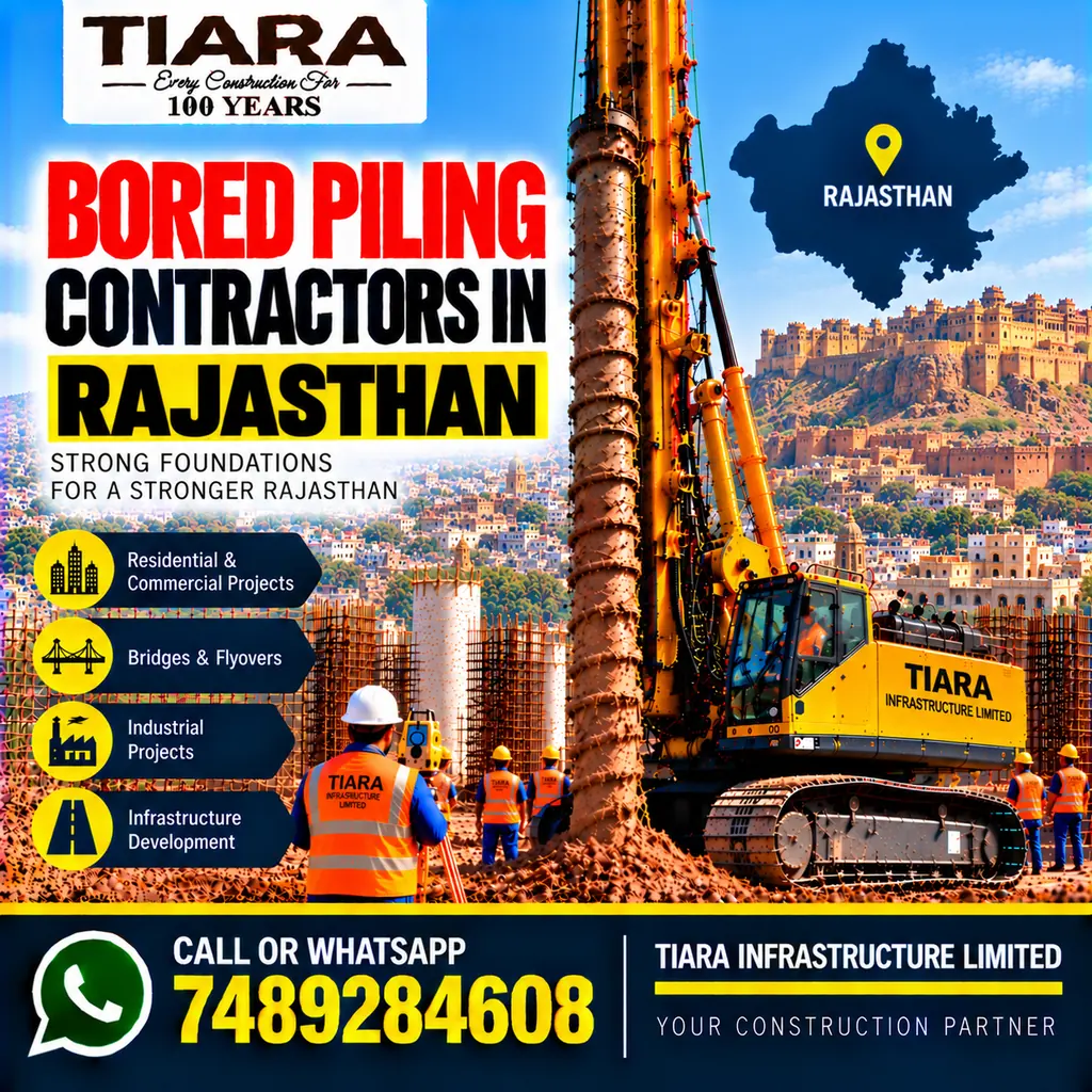 Bored Piling Contractors in Rajasthan — hydraulic bored piling and RCC pile foundations