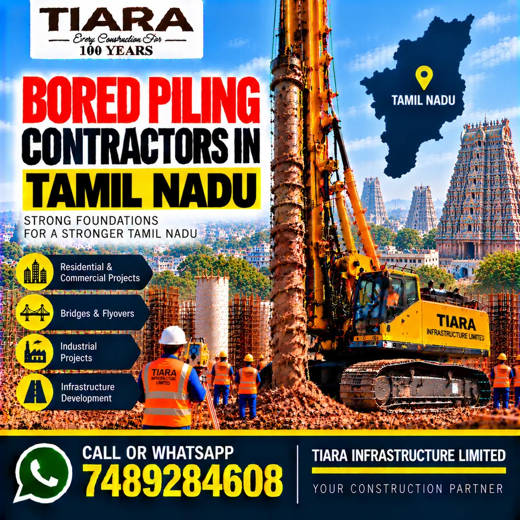 Bored Piling Contractors in Tamil Nadu — hydraulic bored piling and RCC pile foundations