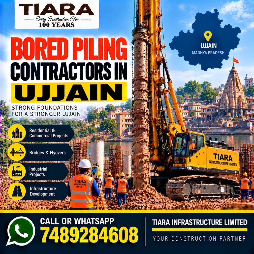 Bored Piling Contractors in Ujjain — hydraulic bored piling and RCC pile foundations
