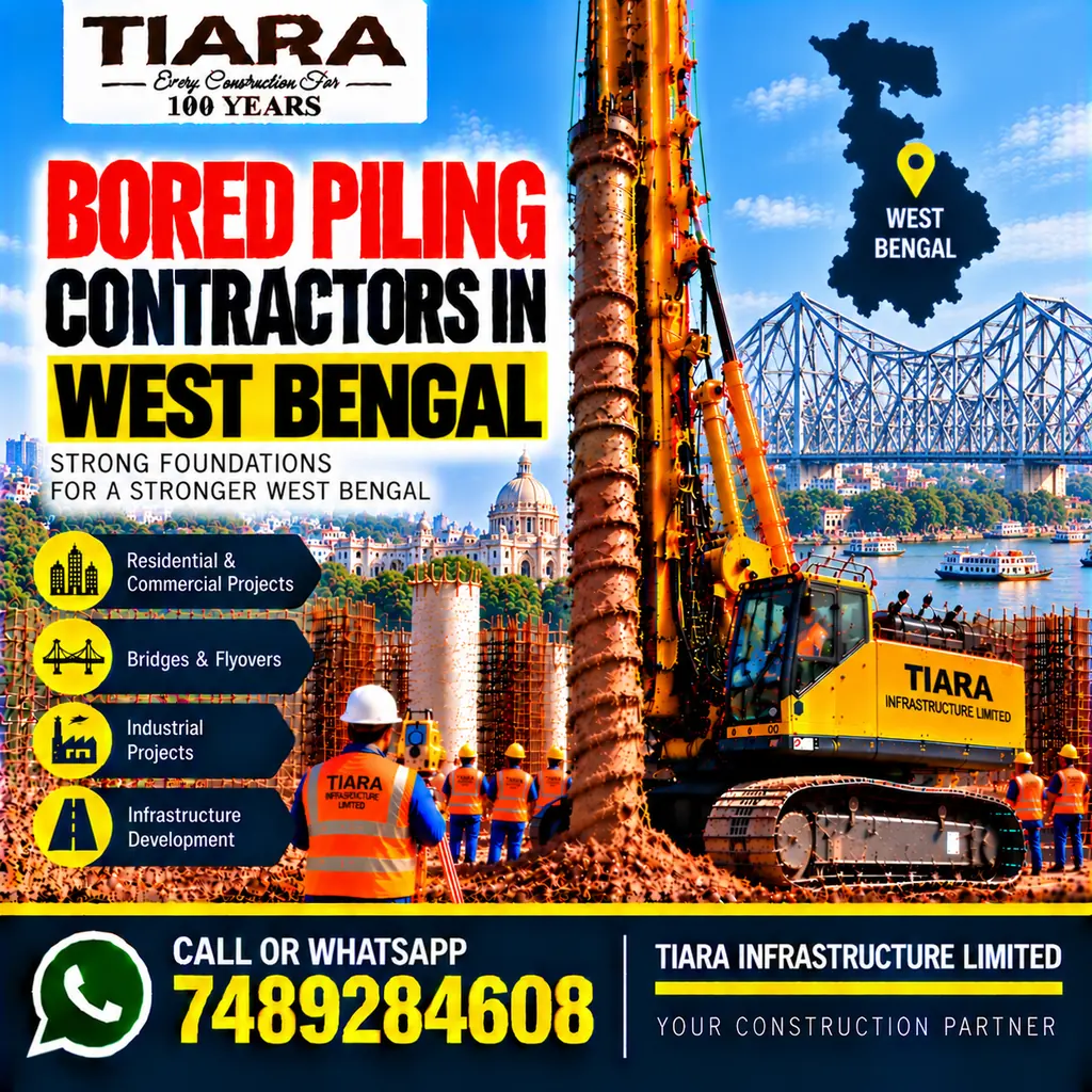 Bored Piling Contractors in West Bengal — hydraulic bored piling and RCC pile foundations