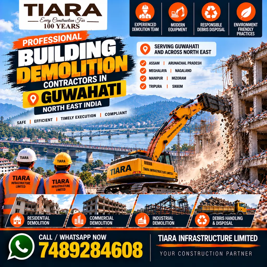 Building demolition and dismantling services in North East India and Guwahati