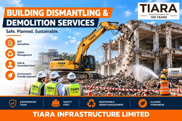 Building dismantling and demolition services by Tiara Infrastructure
