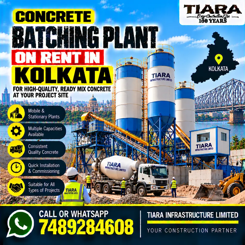 Concrete Batching Plant on Rent in Kolkata for project concrete production