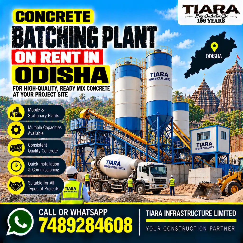 Concrete Batching Plant on Rent in Odisha for project concrete production