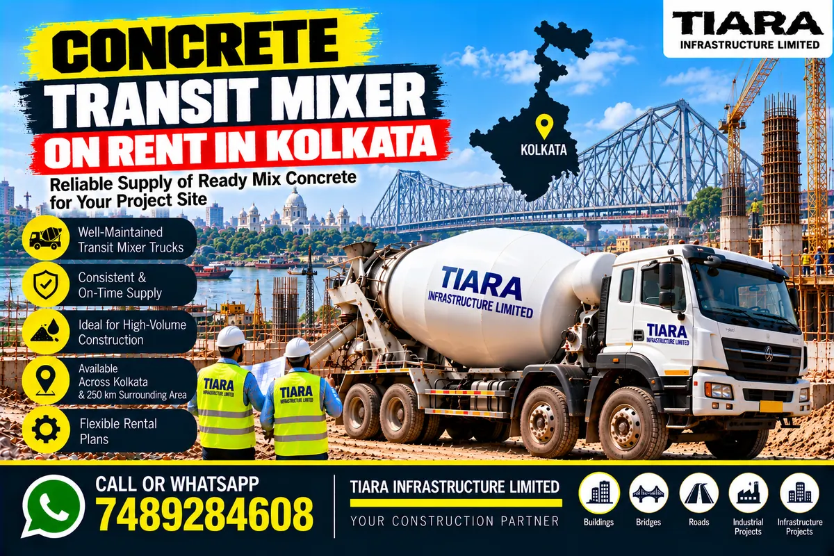 Concrete transit mixer truck rental in Kolkata