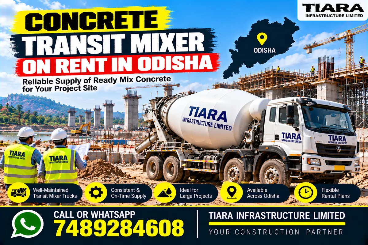 Concrete transit mixer truck rental in Odisha
