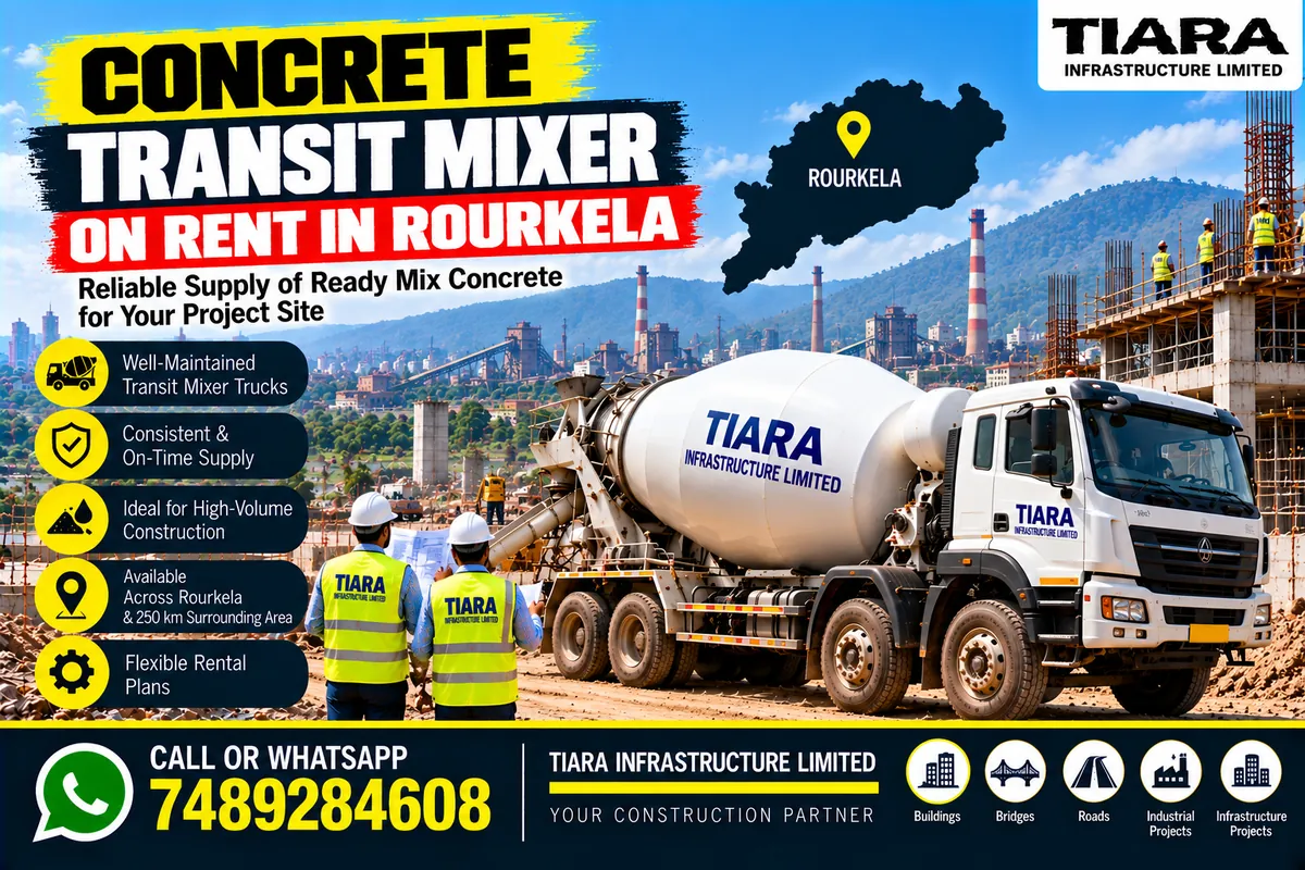 Concrete transit mixer truck rental in Rourkela