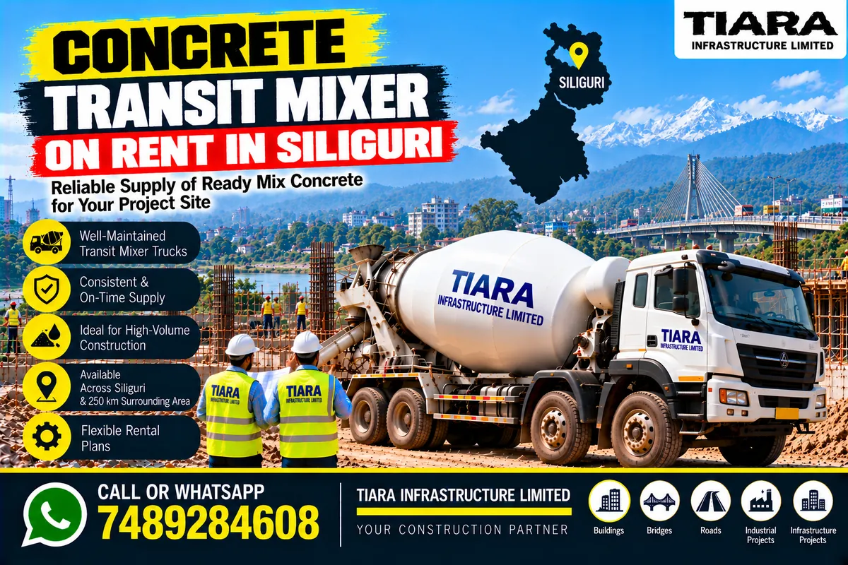 Concrete transit mixer truck rental in Siliguri