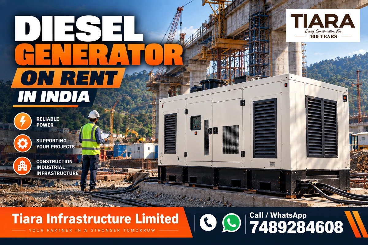 Diesel generator available on rent for construction and industrial projects in India