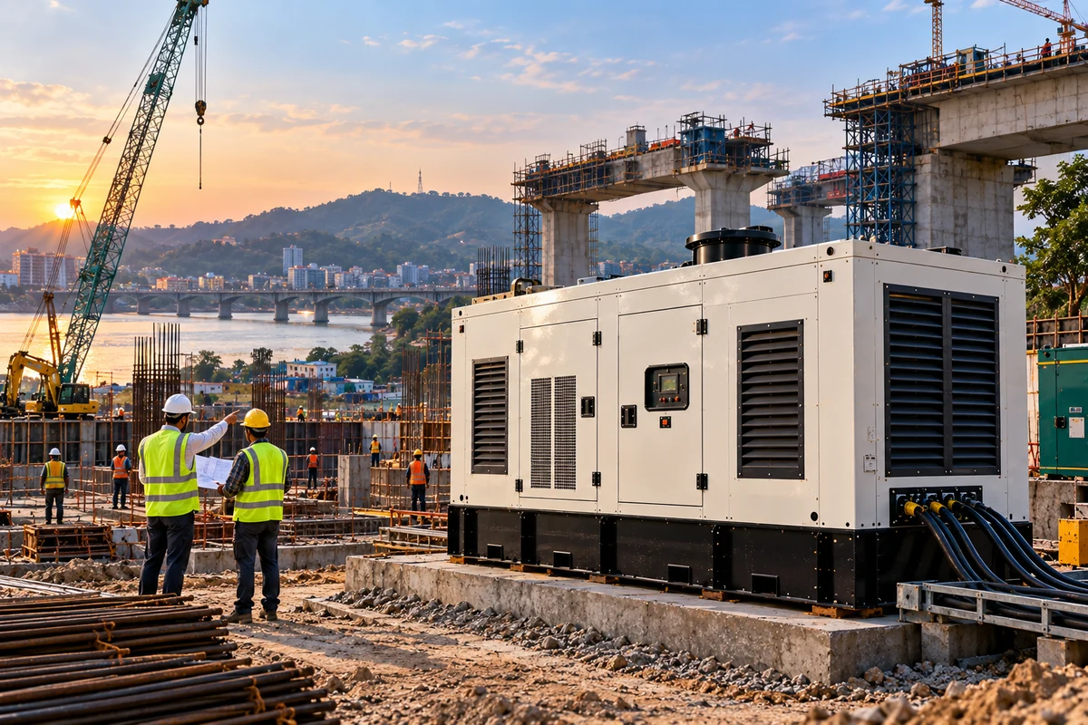 Diesel generator on rent in Tripura for construction, industrial and infrastructure projects