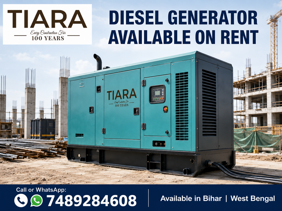 Diesel generator available on rent for construction and industrial power