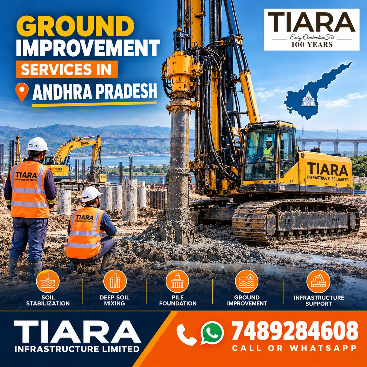 Ground improvement work for construction in Andhra Pradesh
