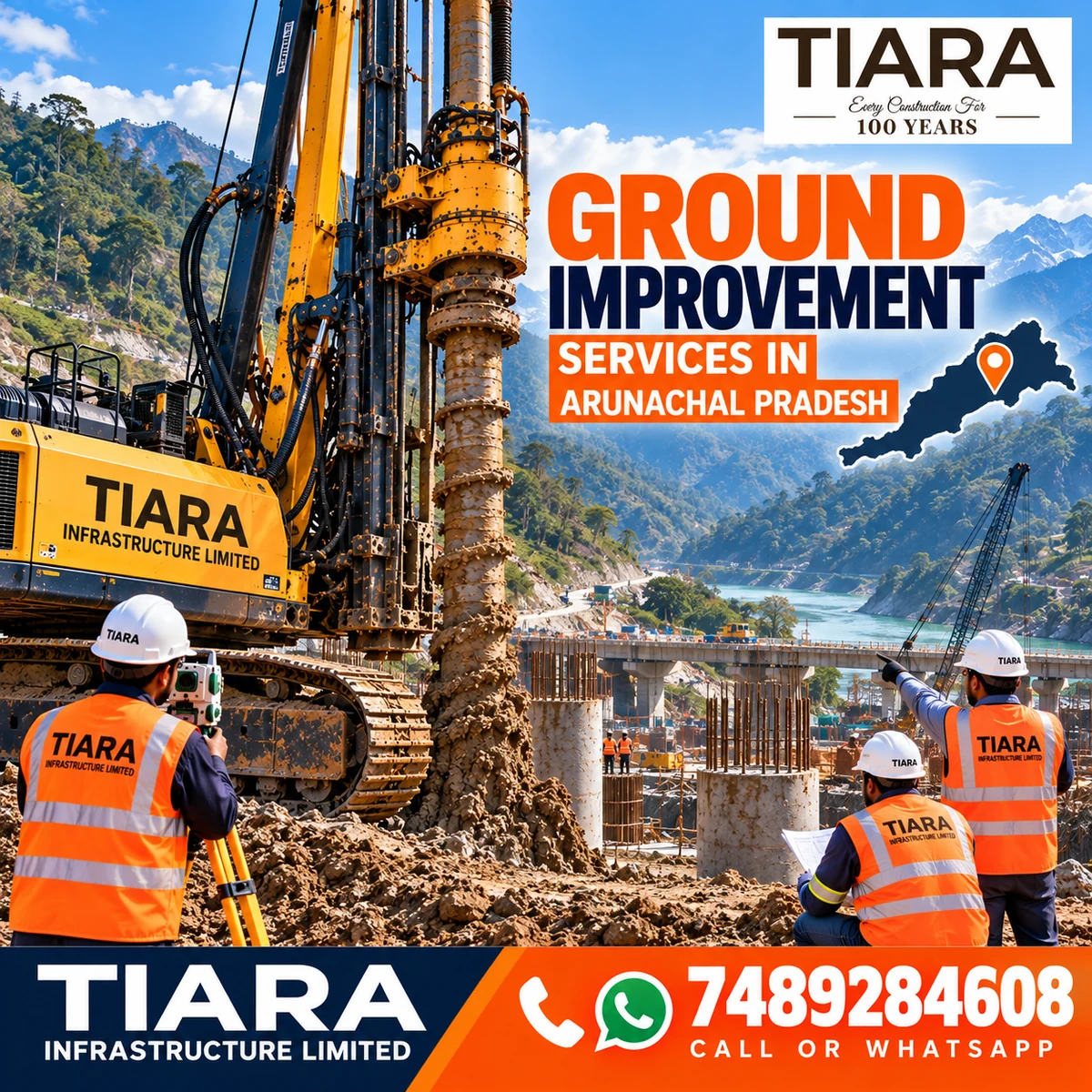 Ground improvement and soil stabilization work in Arunachal Pradesh