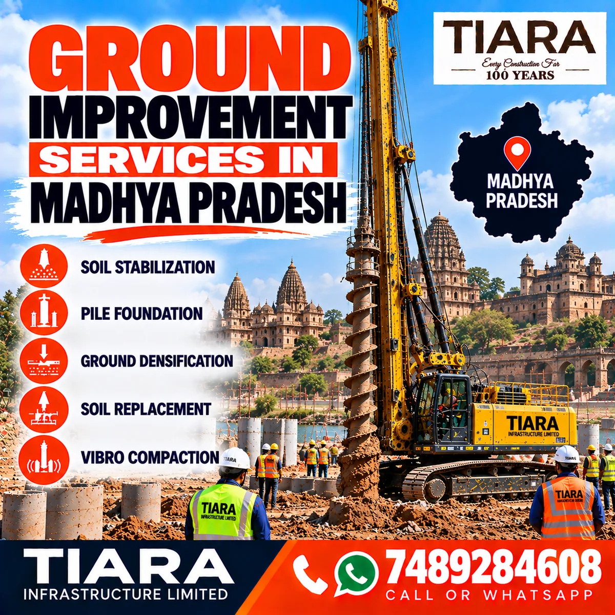 Ground improvement work for construction in Madhya Pradesh