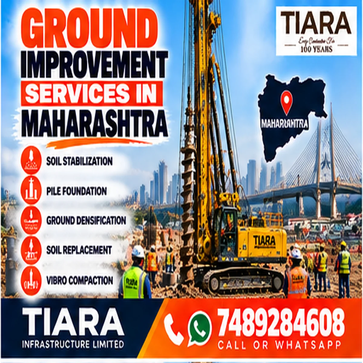 Ground improvement work for construction in Maharashtra