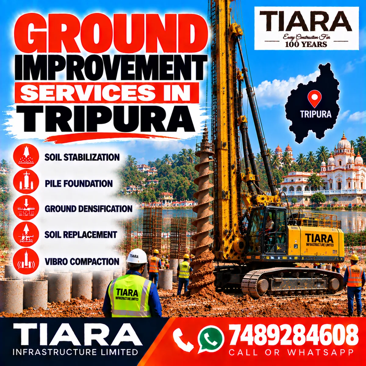 Ground improvement work for construction in Tripura