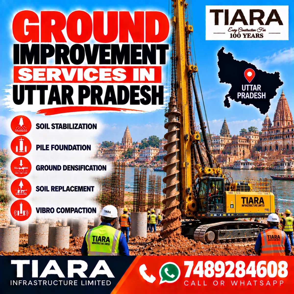 Ground improvement work for construction in Uttar Pradesh
