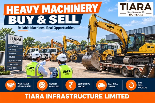 Used heavy construction machinery buying and selling through Tiara Infrastructure